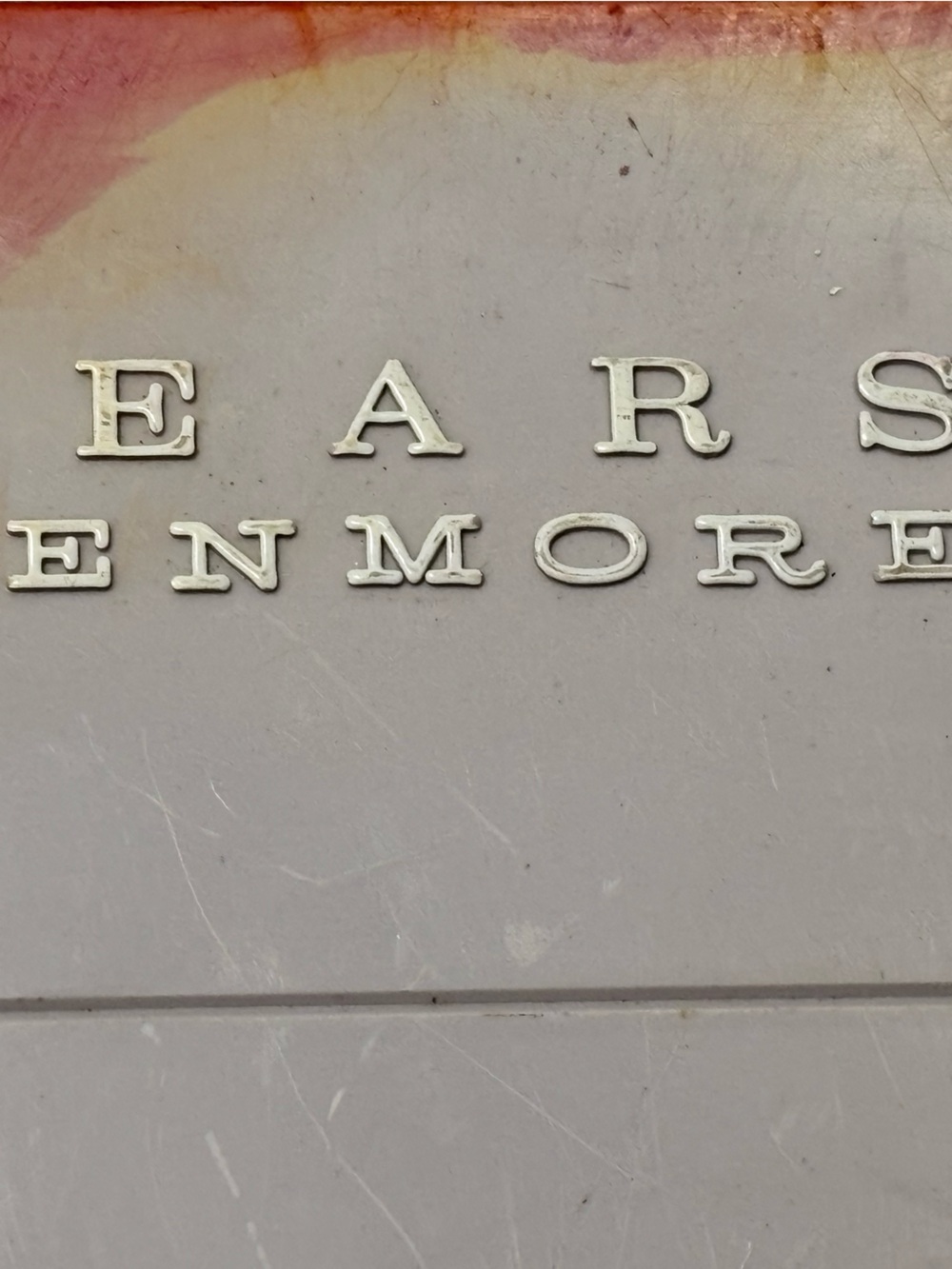 Cream Home Design Lettering Sign with Silver Raised Letters